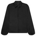 Textured Nylon Trucker Jacket Black