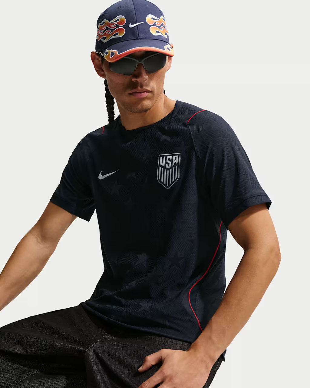 Nike USMNT Match Away Mens Soccer Jersey 2026 Navy NO STARS