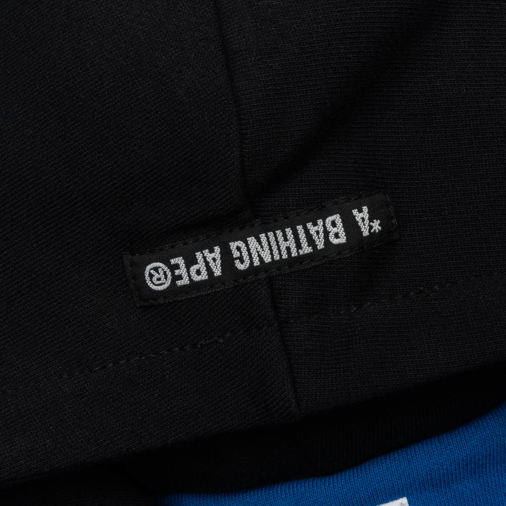 Kids Bape Logo Layered Baseball Sweatshirt Blue