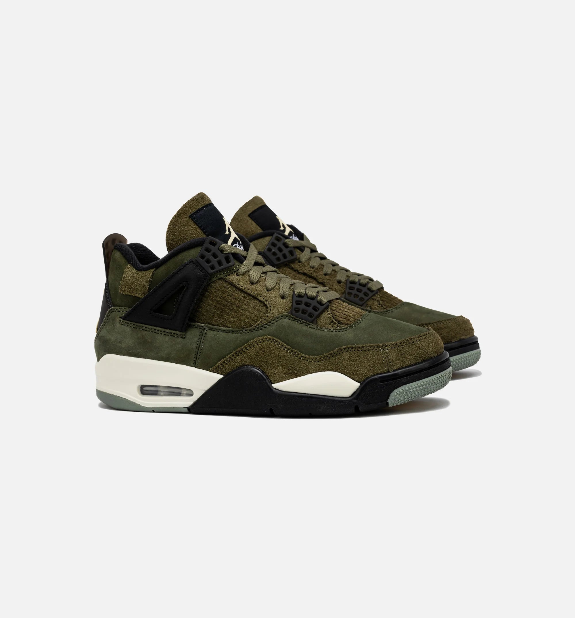 Air Jordan 4 Retro Craft Olive Mens Lifestyle Shoe Medium Olive Black