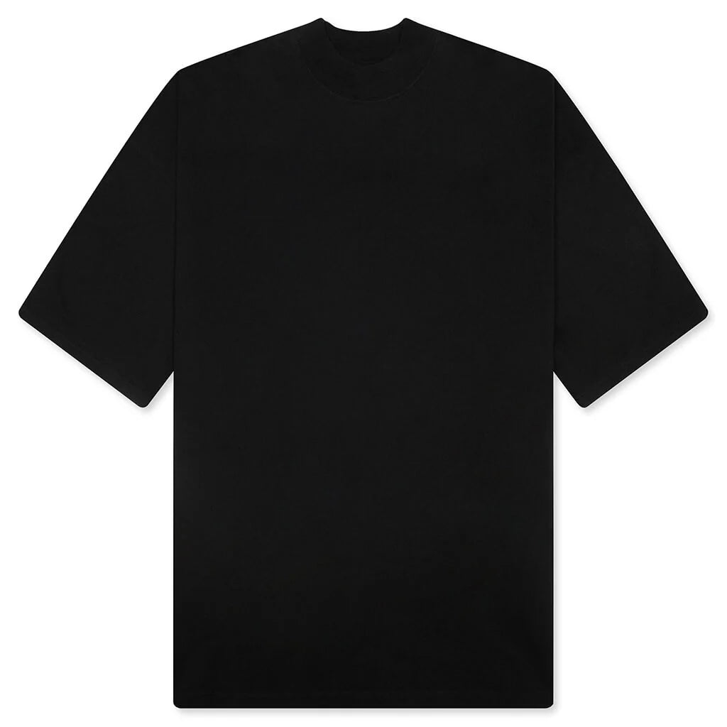 Mock Neck T Shirt Black