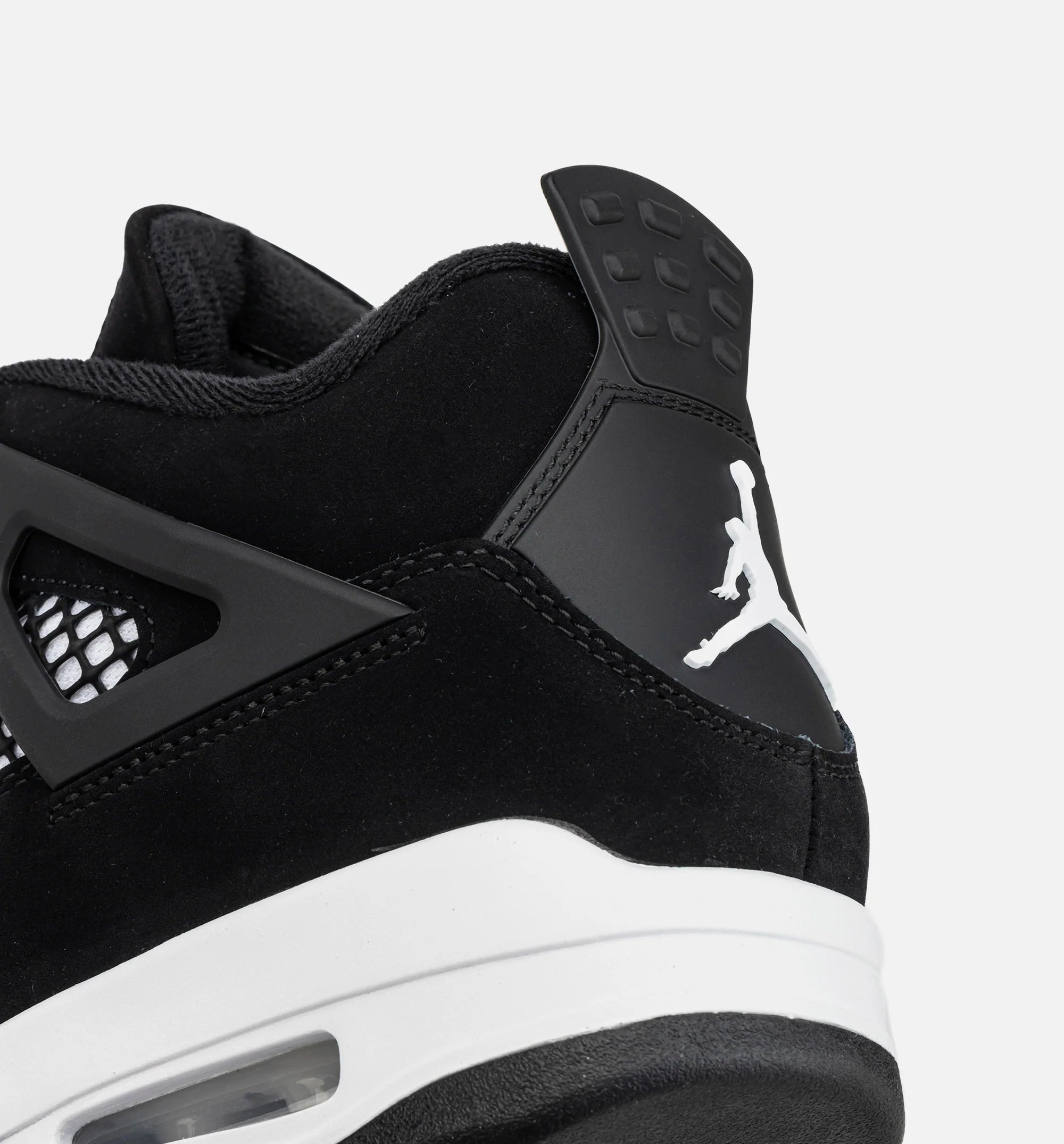 Air Jordan 4 Retro White Thunder Mens Lifestyle Shoe Black White Black