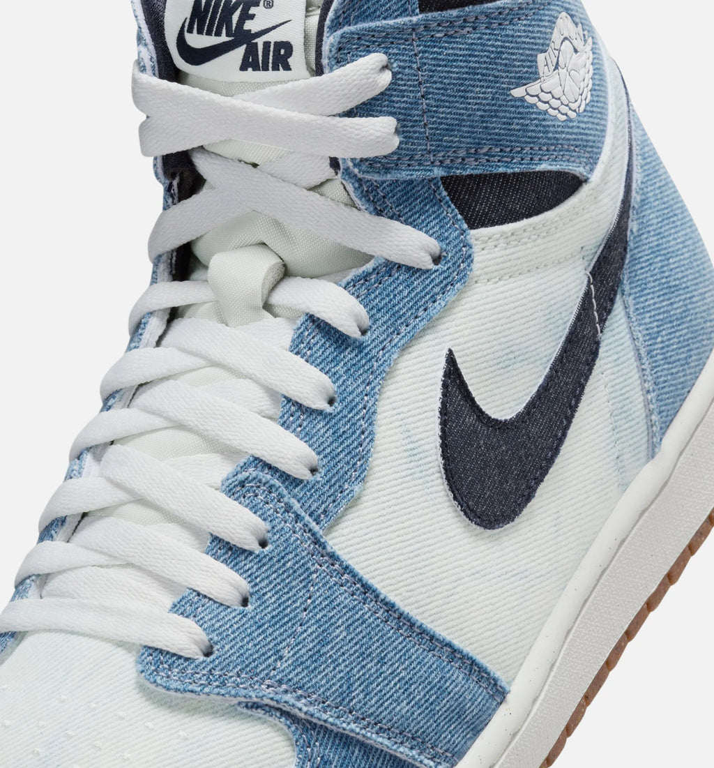 Air Jordan 1 Retro High OG Denim Mens Lifestyle Shoe Summit White Obsidian Summit White Gum Medium Brown Free Shipping