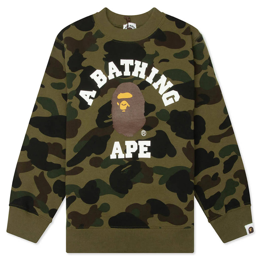 Kids 1st Camo College Crewneck Sweatshirt Green