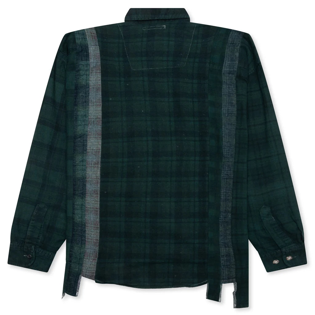 Over Dye 7 Cuts Wide Shirt Green
