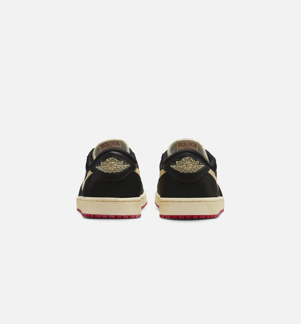 Nigel Sylvester x Air Jordan 1 Retro Low Nitro Mens Lifestyle Shoe Black Muslin Varsity Red Limit One Per Customer