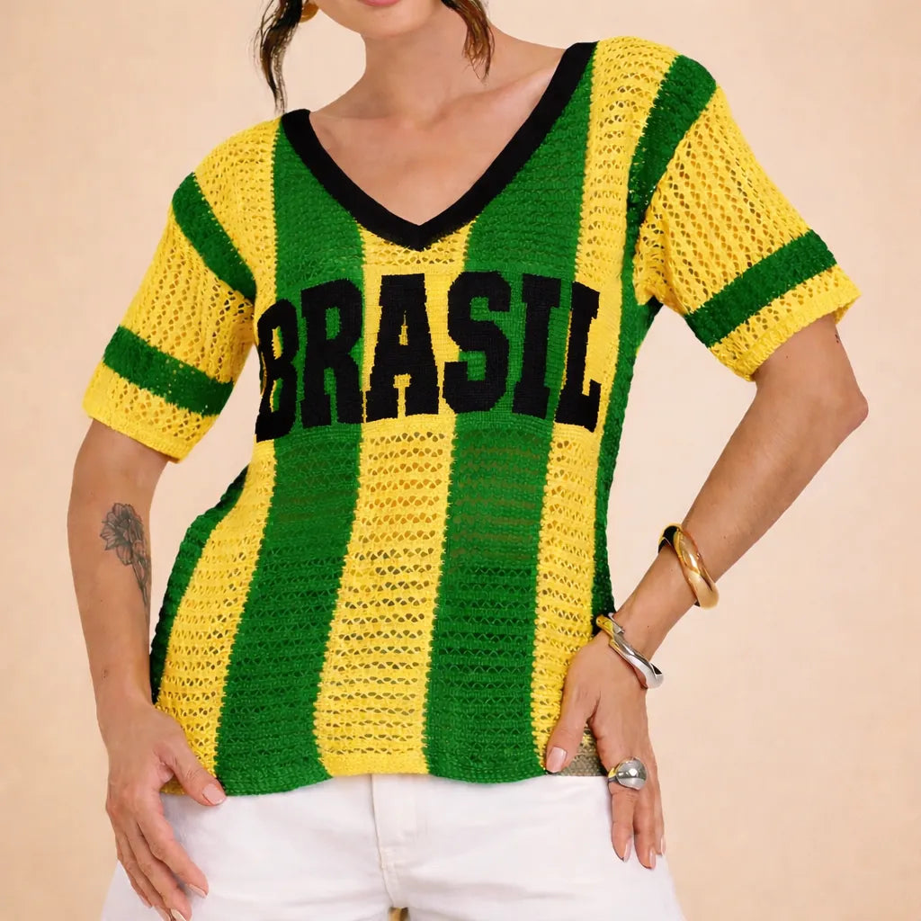 Blusa Brasil Tricot Copa do Mundo