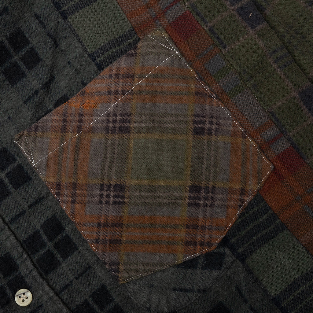 Over Dye 7 Cuts Shirt Brown