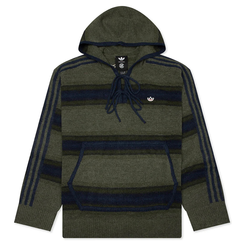 adidas Originals x CLOT by Edison Chen Baja Hoodie Trace Khaki Tech Indigo