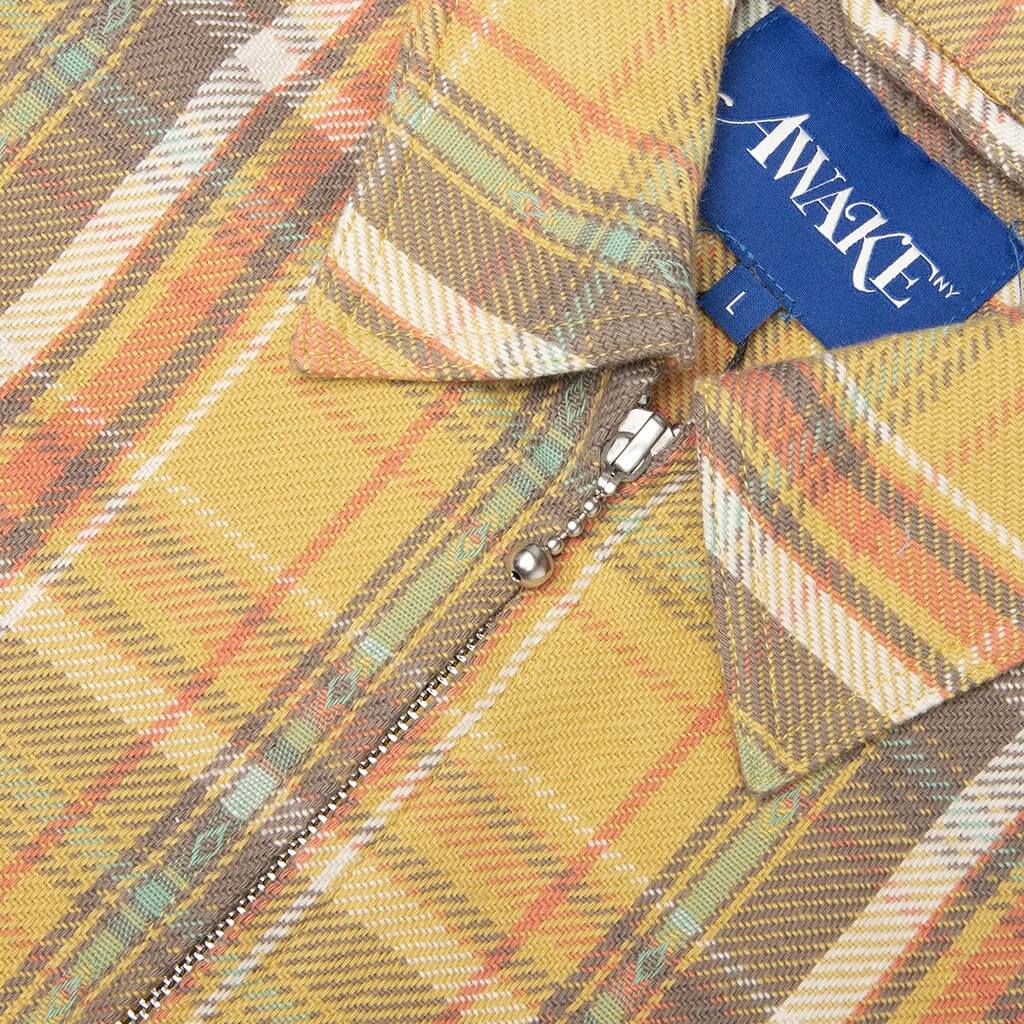 Rivington Zip Flannel Yellow