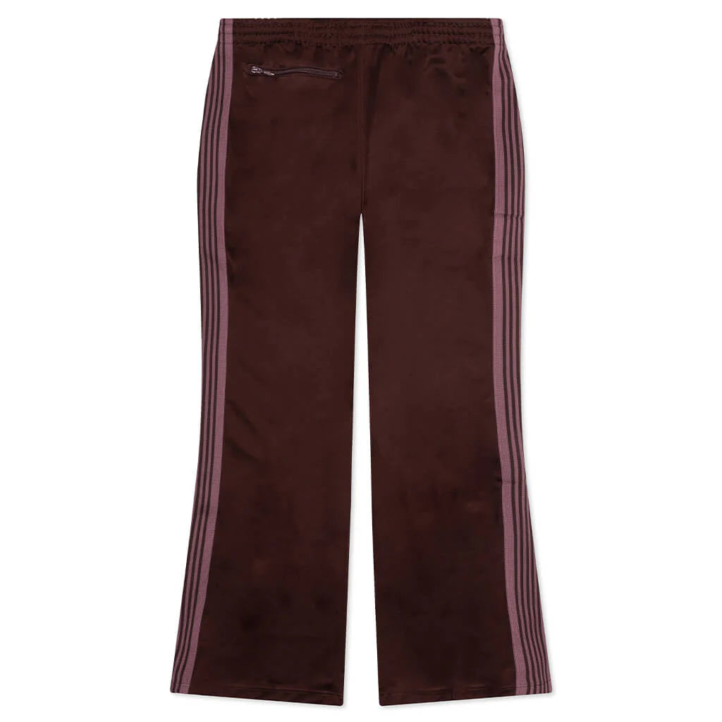 Poly Smooth Boot Cut Track Pant Brown
