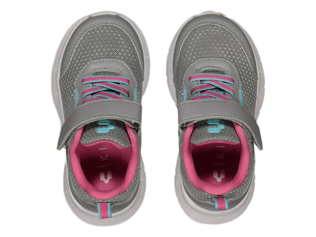 Tenis Charly Gris y Rosa para Niña
