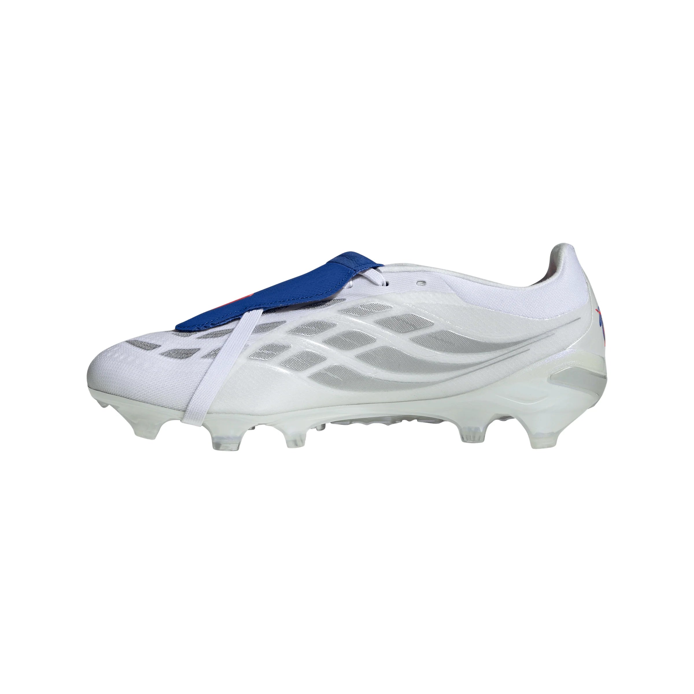 adidas Predator Pro Fold Over Tongue FG Firm Ground Mens Soccer Cleats White Zero Metallic Blue