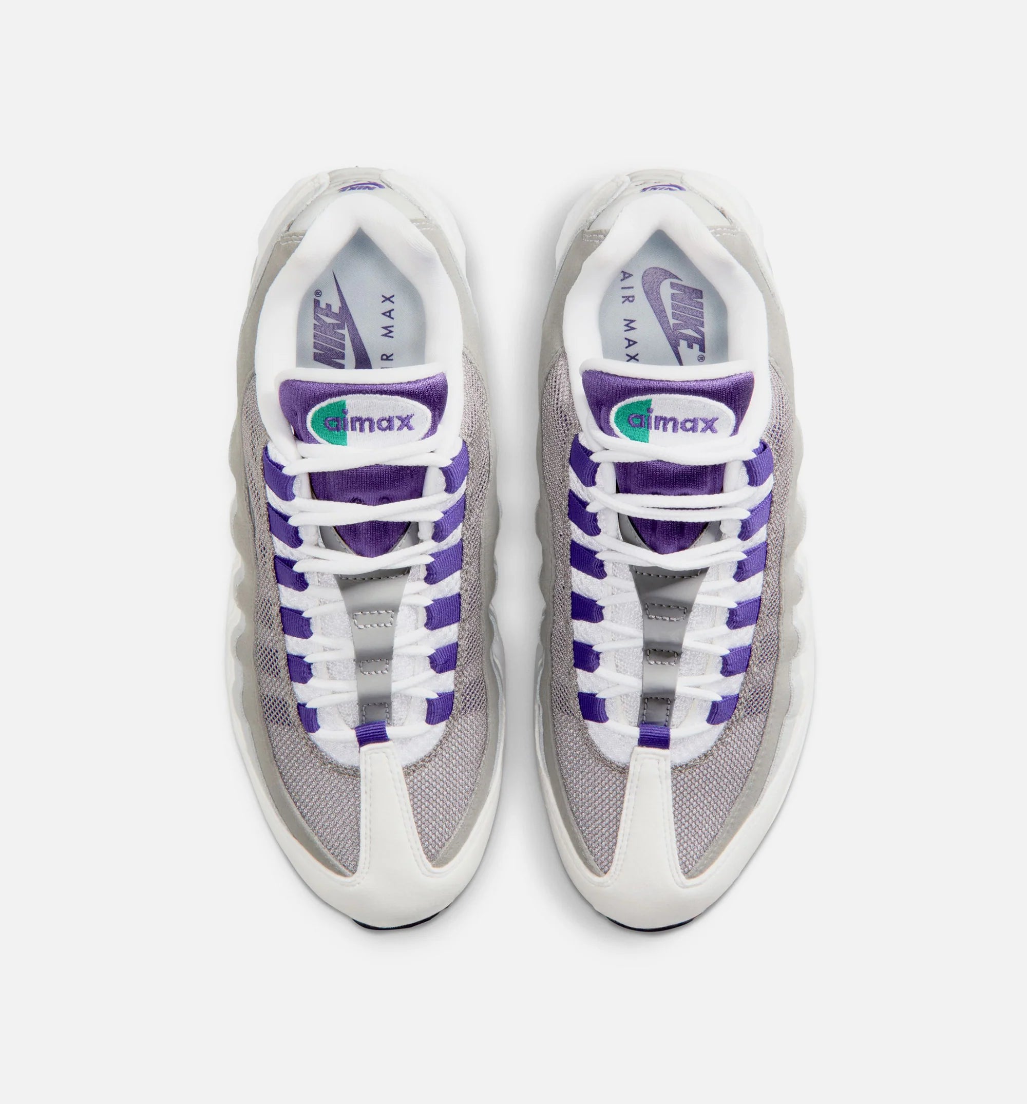 Air Max 95 Big Bubble Grape Womens Lifestyle Shoe White Emerald Green Wolf Grey Court Purple
