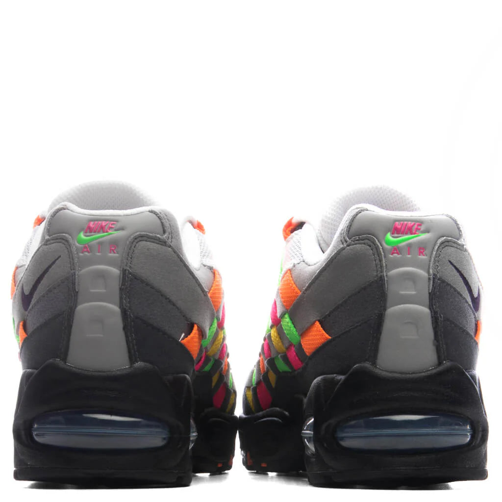 Air Max 95 Big Bubble Woven Multi White Purple Dynasty Pearl Grey