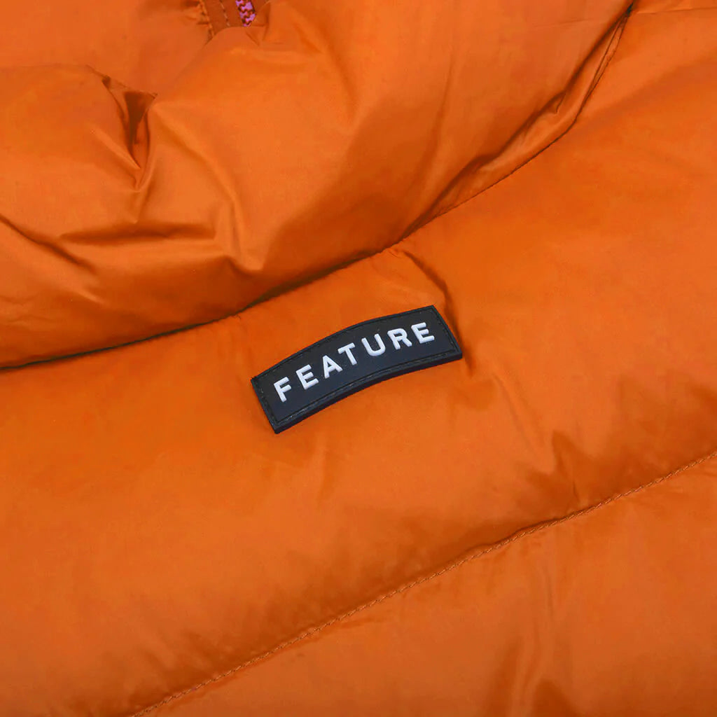 Sherman Convertible Puffer Vest Burnt Orange
