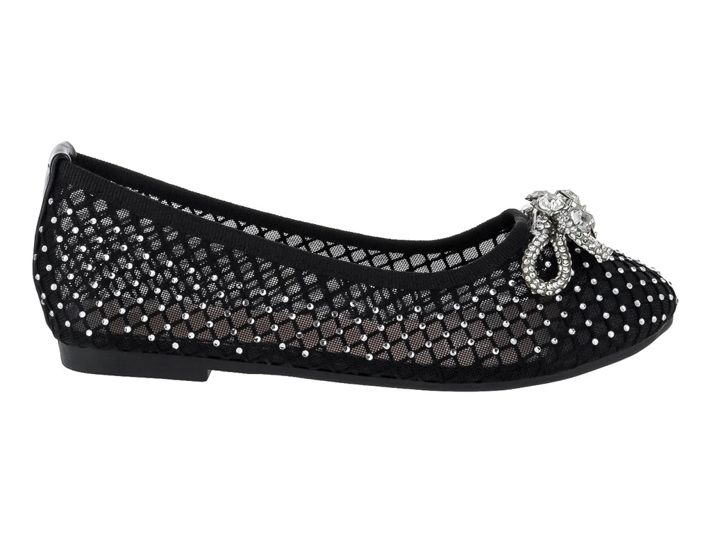 Zapatos Flats Roze Negros para Niña