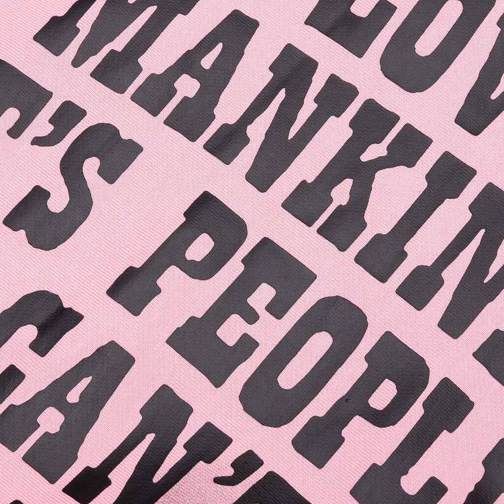 I Love Mankind But Sweatshirt Pink