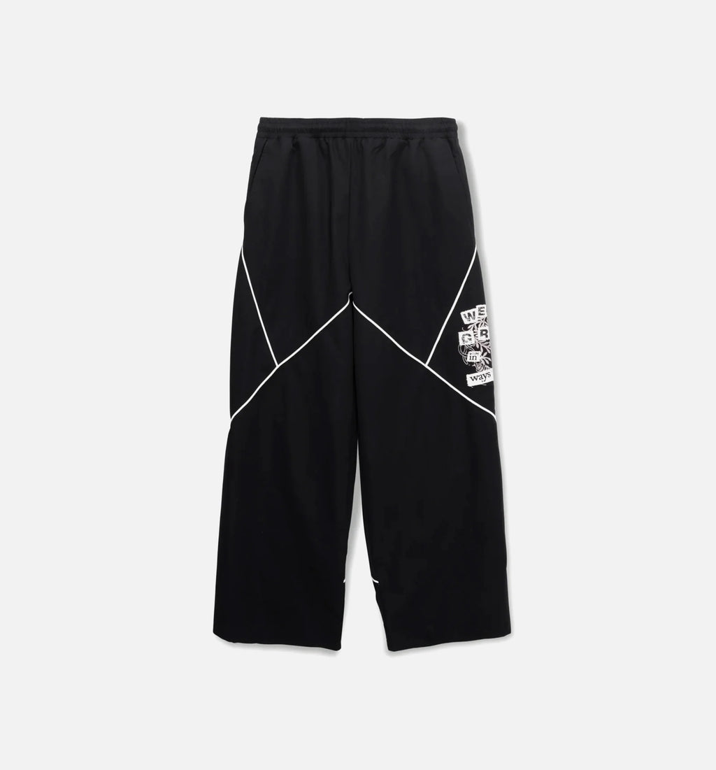 Washed Twill Mens Pant Black White