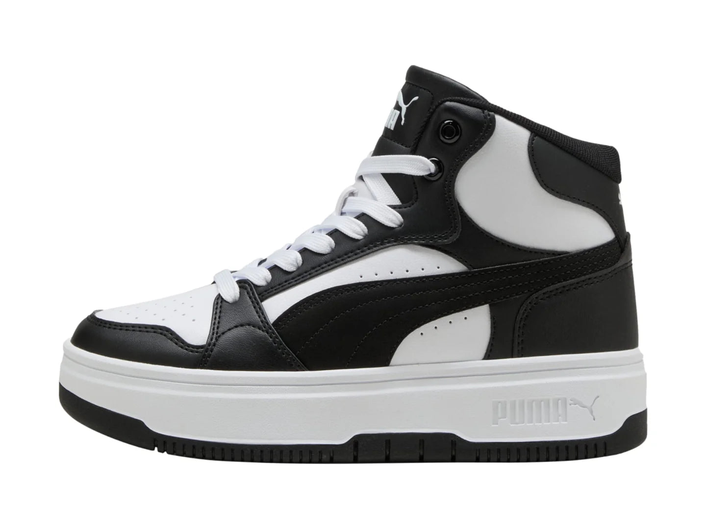 Tenis PUMA Rebound Femme Mid Blanco y Negro para Mujer
