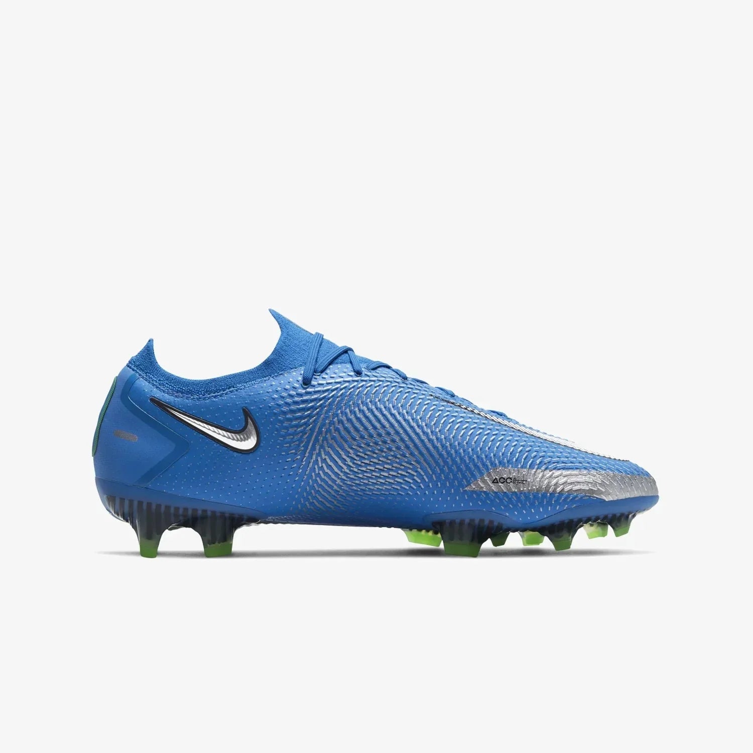 Nike Phantom GT Elit FG Firm Ground Soccer Cleats Blue Silver Green