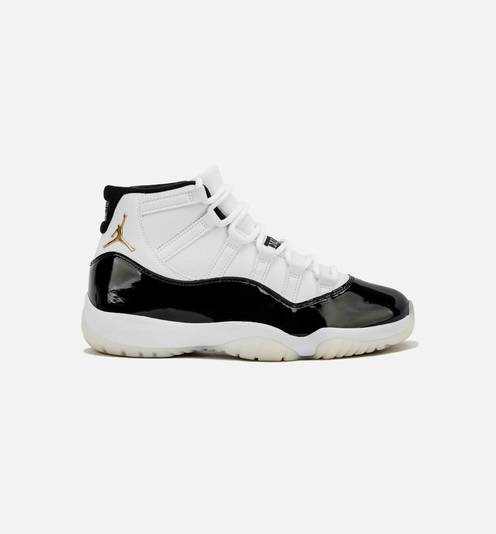 Air Jordan 11 Retro Gratitude Mens Lifestyle Shoe White Black Metallic Gold