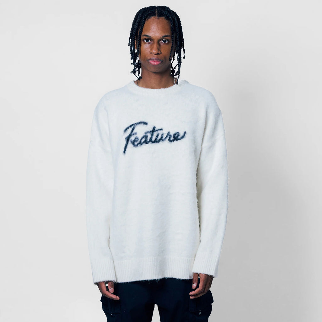 Script Logo Sweater Cream
