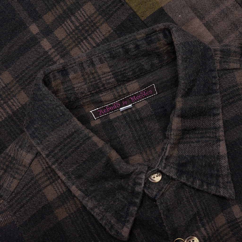 Over Dye 7 Cuts Shirt Brown