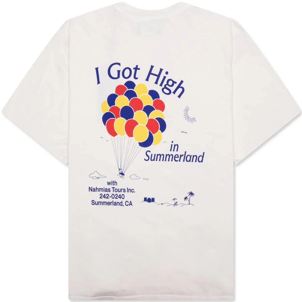 High in Summerland Boxy T Shirt Egg White