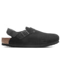 Wide Tokio Suede Leather Black