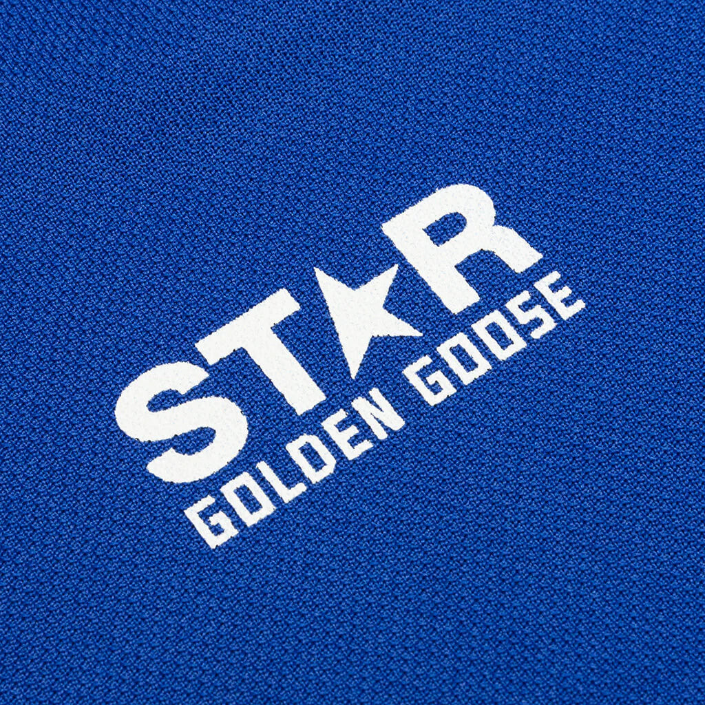 Star Zipped Track Jacket Bluette White