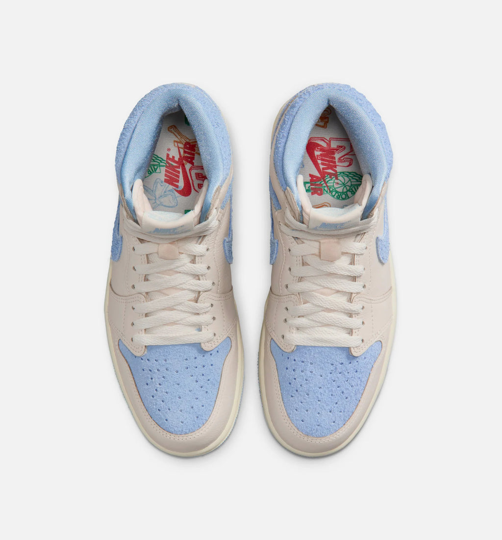 Air Jordan 1 Retro High OG Psychic Blue Womens Lifestyle Shoe Pale Ivory Psychic Blue Coconut Milk