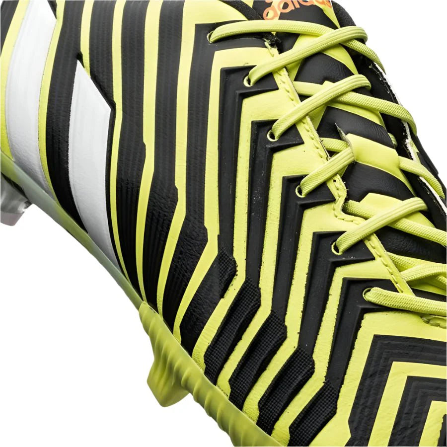 adidas Predator Instinct FG Firm Ground Soccer Cleats Flash Yellow White Dark Grey