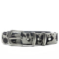 Cow Hide Rodeo Belt Flat White Jet Black