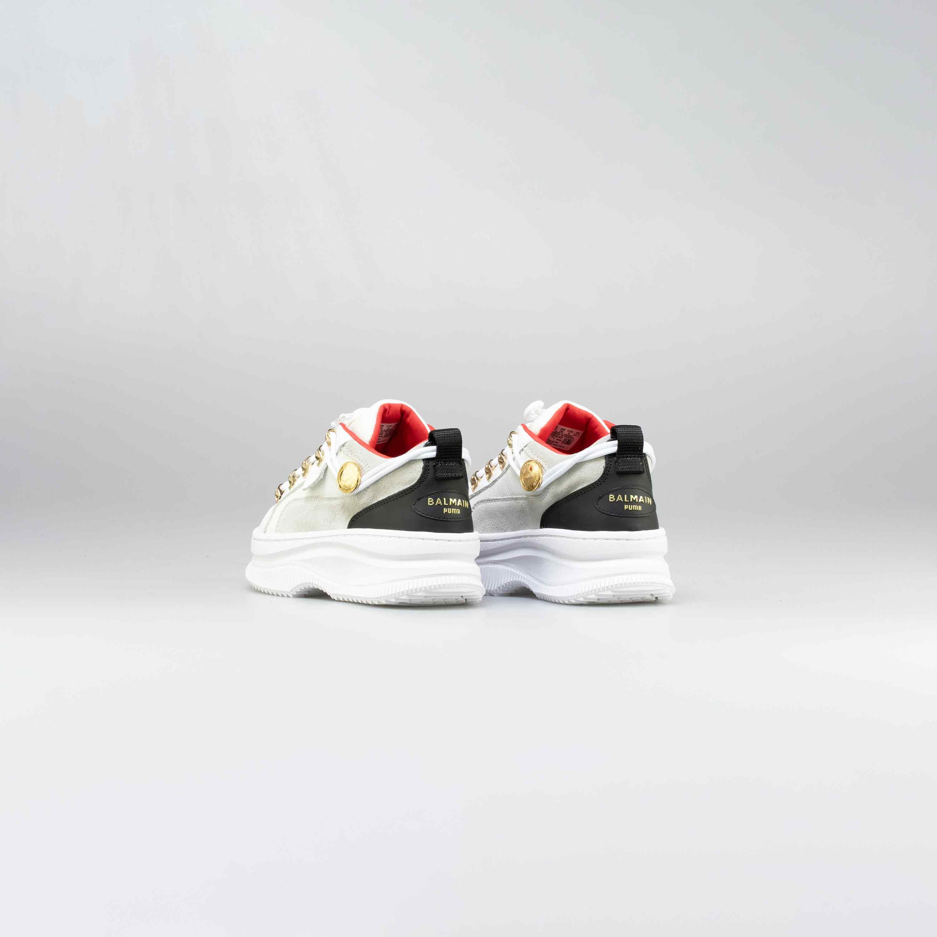 Balmain X Puma Deva Womens Lifestyle Shoe White Black Red Gold