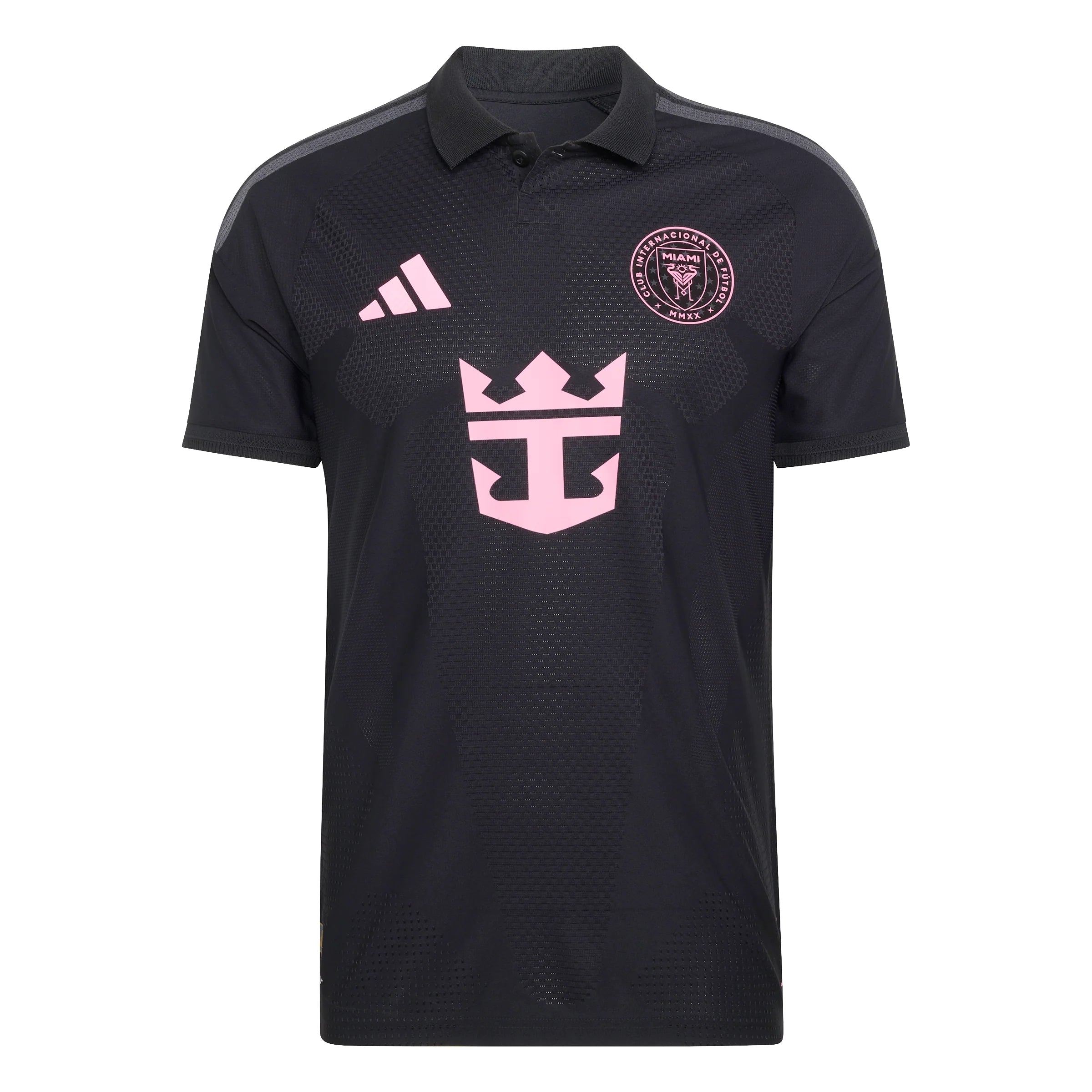adidas Inter Miami CF Away Authentic Messi Mens Soccer Jersey 26 27 Black Pink