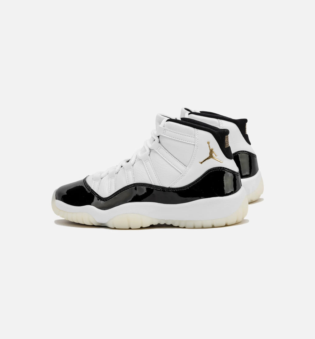 Air Jordan 11 Retro Gratitude Grade School Lifestyle Shoe White Black Metallic Gold