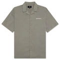 Script Camp Collar Shirt Washed Khaki