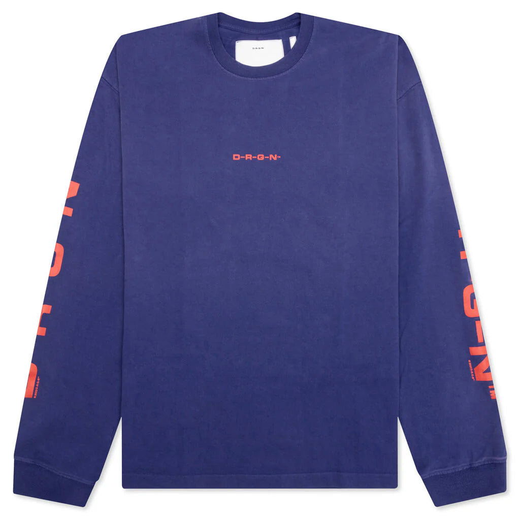 Origins Bleached L S Tee Bleached Blue