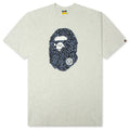 Wild Leopard Pattern Ape Head Relaxed Fit Tee Gray