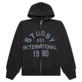 Established Printed Zip Hoodie Black