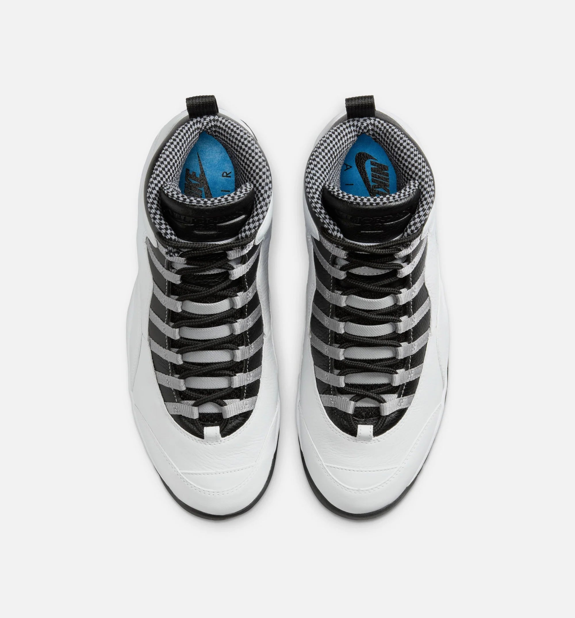 Air Jordan 10 Retro Light Steel Grey Mens Lifestyle Shoe White Black Light Steel Grey