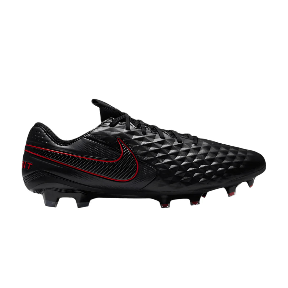 Nike Legend 8 Elite FG Firm Ground Soccer Cleats Black Grey Red
