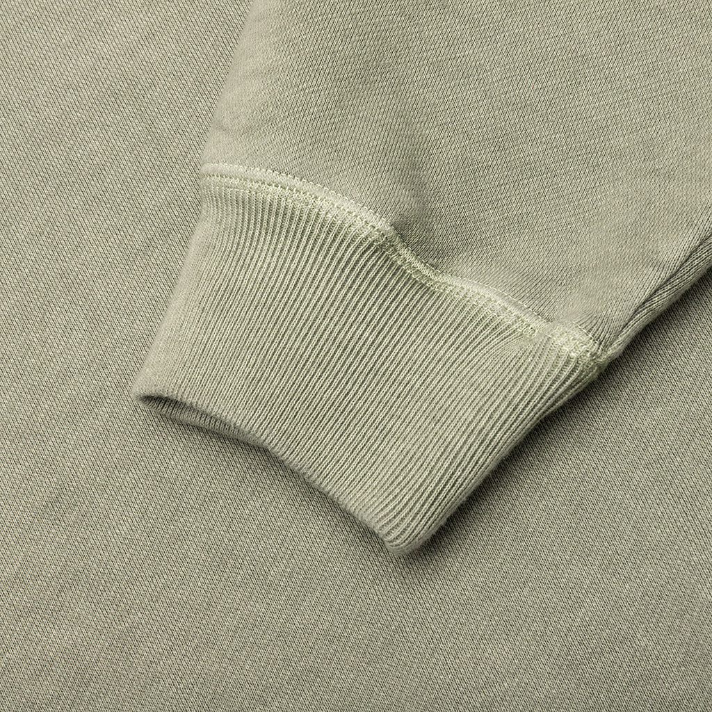 Pigment Dyed Sweat Shirt L S Olive
