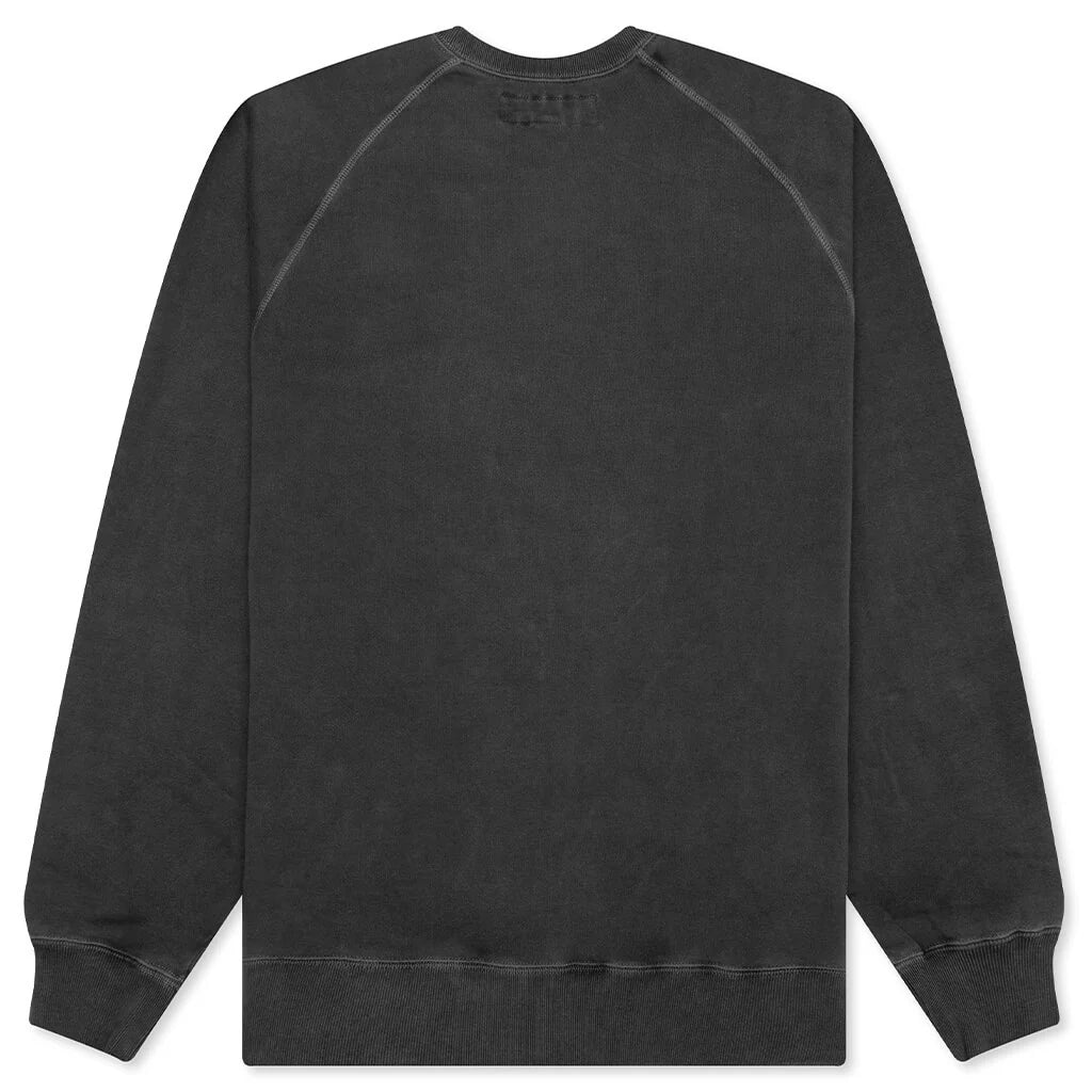 Pigment Dyed Sweat Shirt L S Black