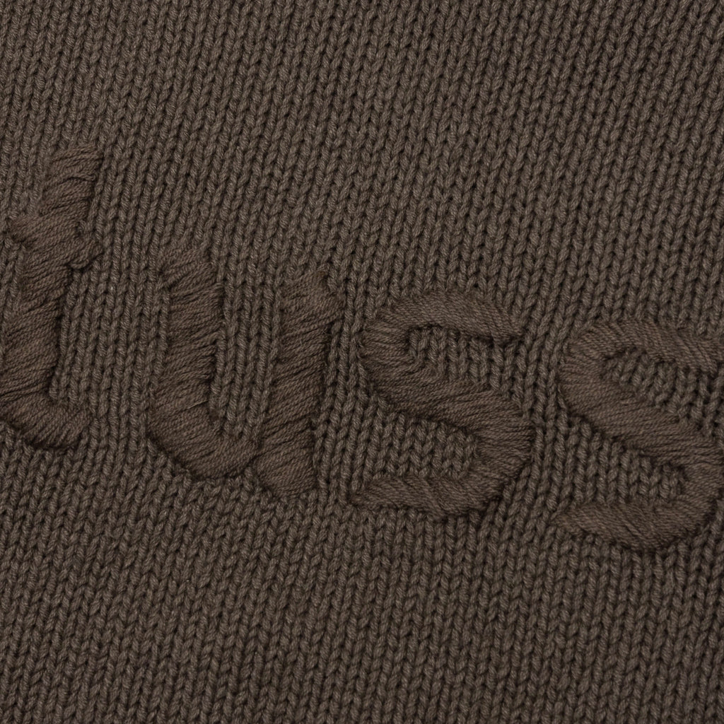 Roll V Neck Logo Sweater Brown