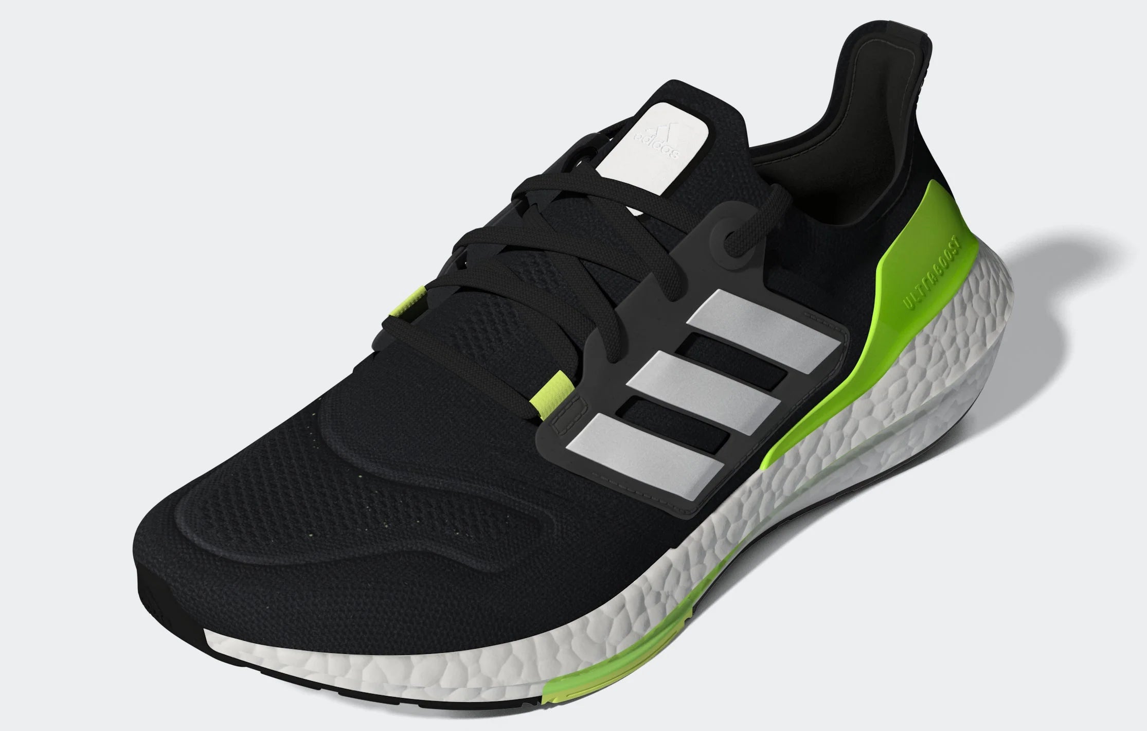 adidas Ultraboost 22 Black White Solar Green