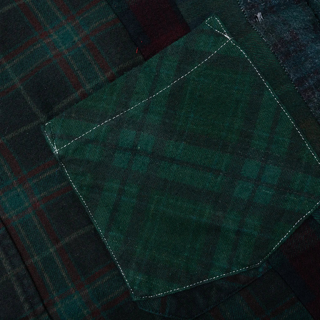 Over Dye 7 Cuts Shirt Green