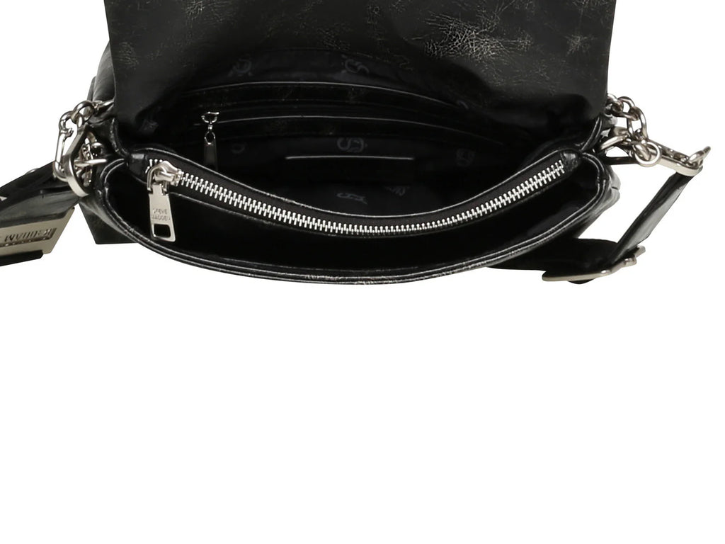 Bolsa de Hombro Steve Madden Bzaggy Negro Plata para Mujer