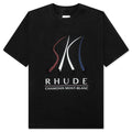 Ski Slope Tee Vtg Black